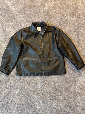 We The Free Hera Faux Leather Jacket In Black